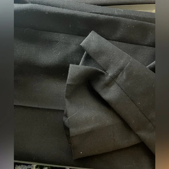 Band of Outsiders Black Straight Leg Trousers with small pant leg slit Size 2 - Picture 2 of 7